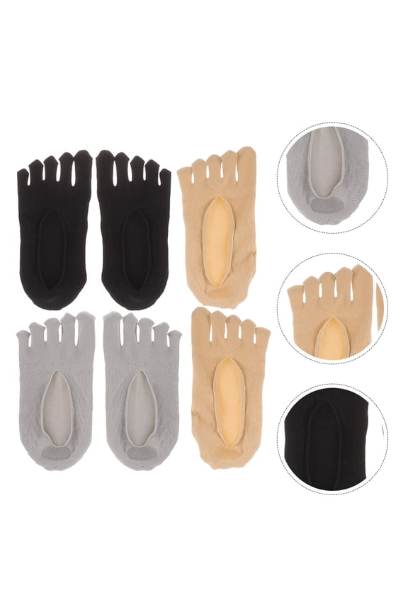 Women's Wide Toe Socks 3 Pairs Breathable Cotton for Comfort, Friction Reduction and Foot
