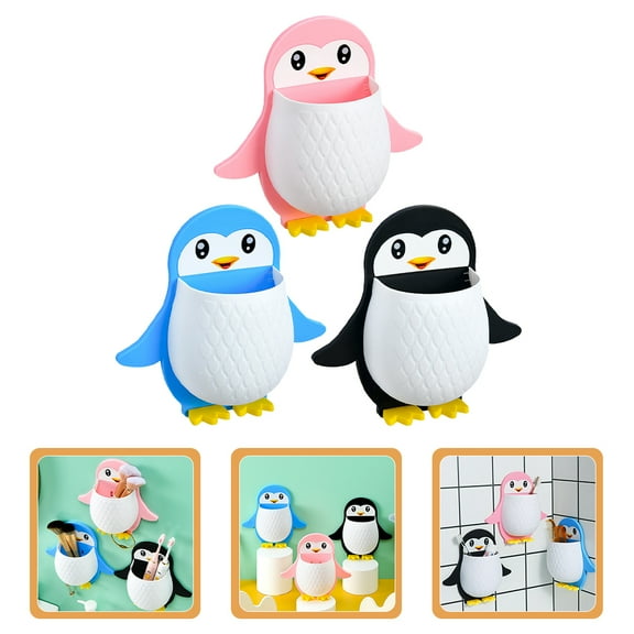 OFFIGAM 3Pcs Assorted Color Wall Mount Remote Holder Organizer for Home Storage and Space Saving