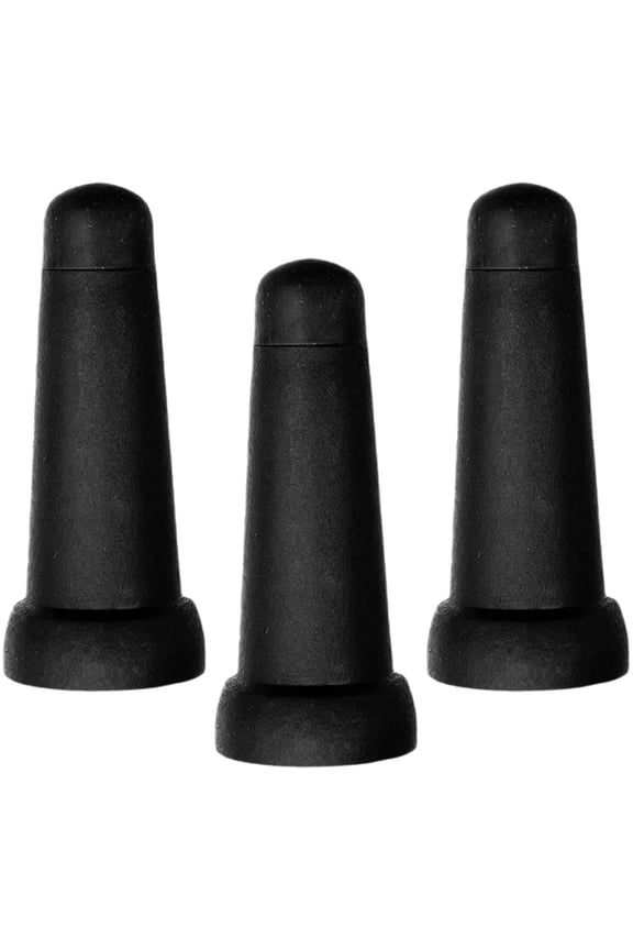 3Pcs Black Rubber Umbrella Tip Covers Durable Replacement Tops for Long Handle and Sun Umbrellas