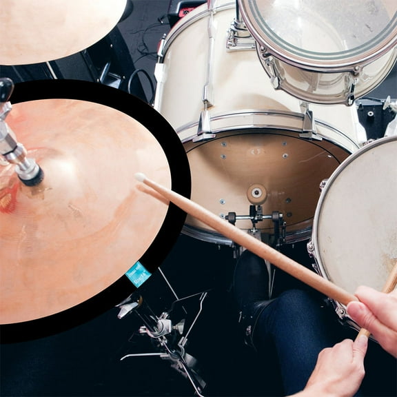 OFFIGAM 3-Pack Cymbal Mute Tape Drum Practice Pads Polyester for Musicians 11.8 x 2 Inches
