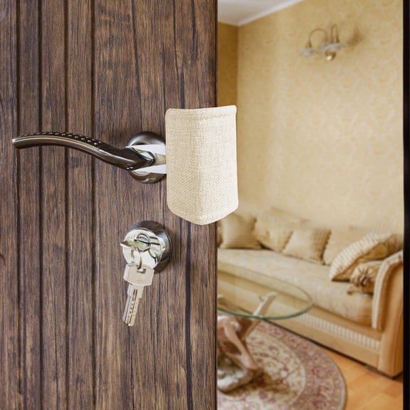 OFFIGAM 3Pcs Door Slam Stopper Beige Soft Cushion Door Silencers No Drill Easy Install