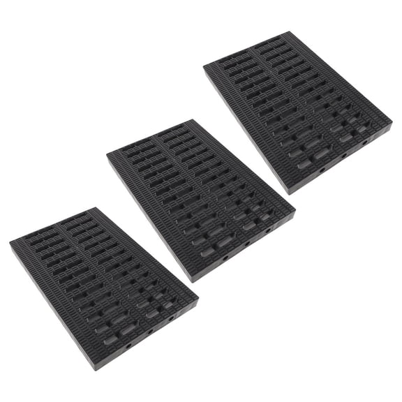OFFIGAM 3Pcs Drainage Grate Gutter Cover for Outdoor Sewer with Durable Black Material and Efficient Filtration