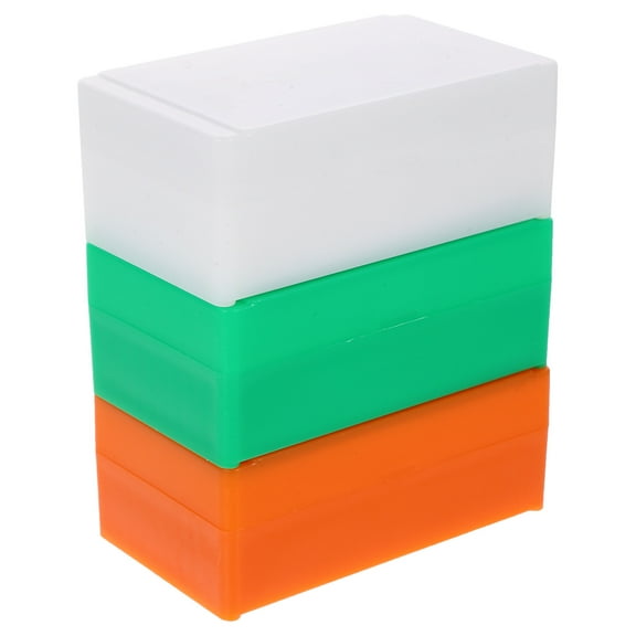 OFFIGAM 3-Pack Microscope Slide Storage Boxes with Plastic Holders, Assorted Colors for Lab, Classroom, and Scientific Use