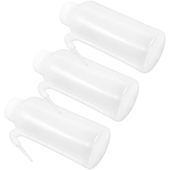OFFIGAM Refillable Plastic Squirt Bottle Precise Watering White 3Pcs 6.9In