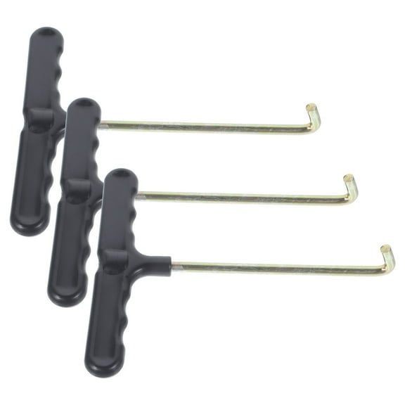 OFFIGAM 3Pcs Portable Black Trampoline Spring Pullers with Sturdy Handle for Safe Assembly