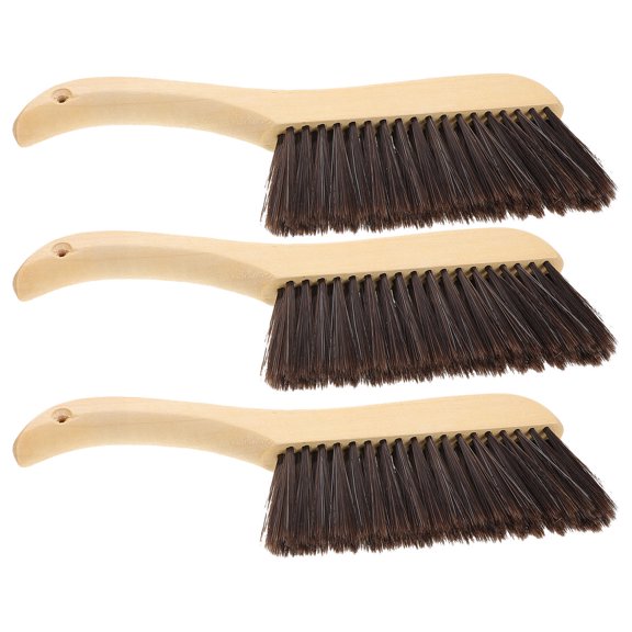 OFFIGAM 3Pcs Portable Light Brown Sand Removal Brush with Soft Bristles for Beach Essentials and Volleyball Gear