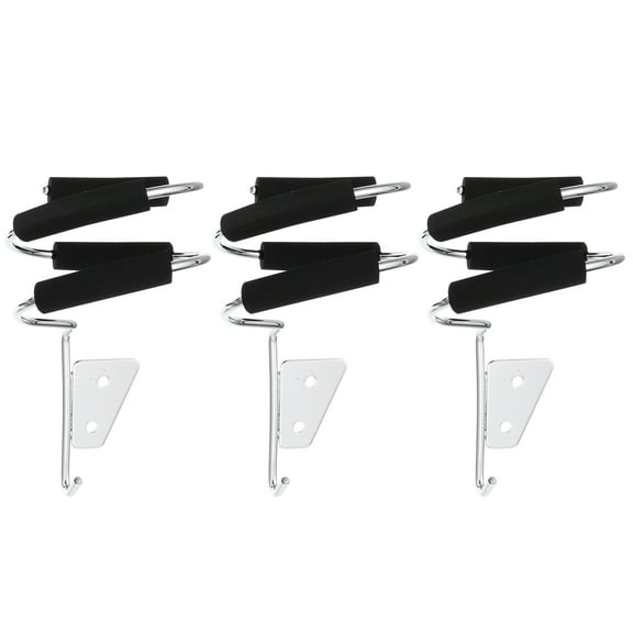 OFFIGAM 3Pcs Professional Black Hair Dryer Holder Racks Wall Mounted Storage for Styling Tools