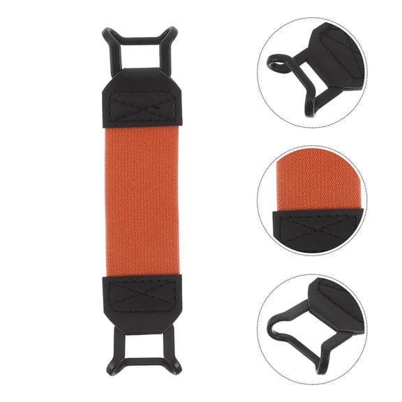 OFFIGAM 3Pcs Orange Adjustable Phone Hand Strap Elastic Band for One Handed Operation and Drop Prevention
