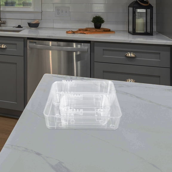 OFFIGAM Tray Organizer Transparent Pet 3Pcs Kitchen Organization