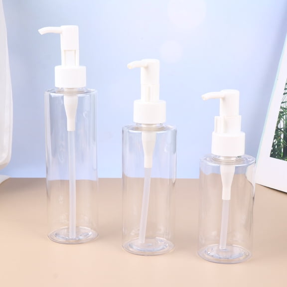 OFFIGAM Airless Clear Pump Bottle 3Pcs Leakproof Design for Liquid Storage in Home
