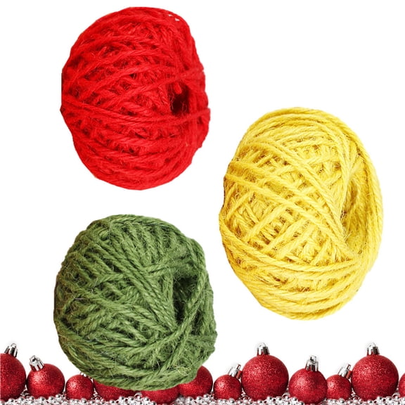 OFFIGAM 3-Pack Assorted Colored Craft Strings for Arts, Crafts, Decorations and Projects Supplies