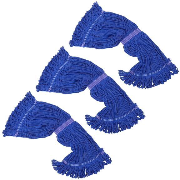 OFFIGAM 3-Pack Commercial Heavy-Duty Cotton String Mop Replacement for Floor Cleaning