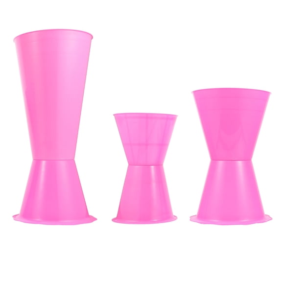 OFFIGAM 3pcs Flower Packing Cylinder Floral Bases Wedding Gardening Pink Flower Shop Party Events