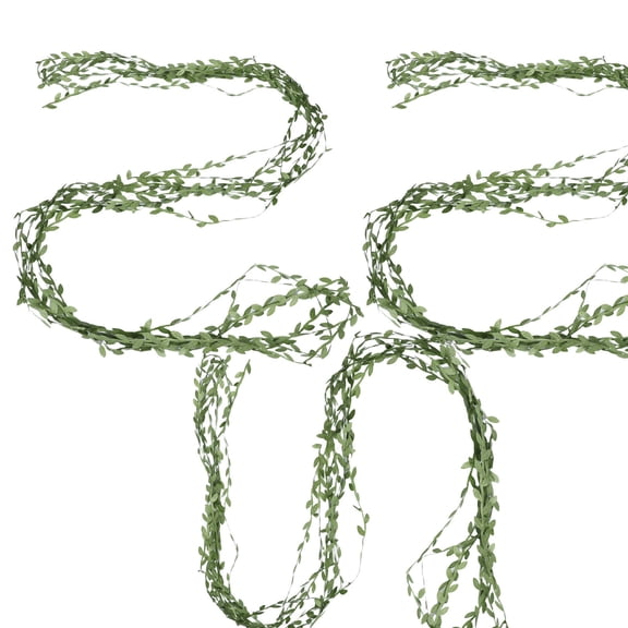 OFFIGAM 3pcs Green Decorative Artificial Willow Leaves Vines for Home Decor Indoor Use