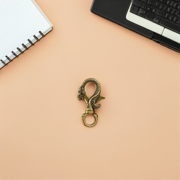 OFFIGAM 3pcs Key Chain Kit Featuring Small Swivel Snap Hooks In Golden Copper For DIY Crafts