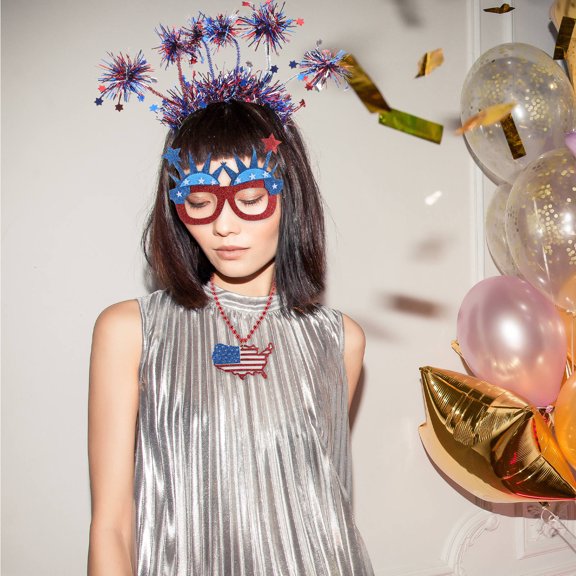 OFFIGAM 3pcs Patriotic Design Independence Day Costume Accessories for Festive Atmosphere Back to School