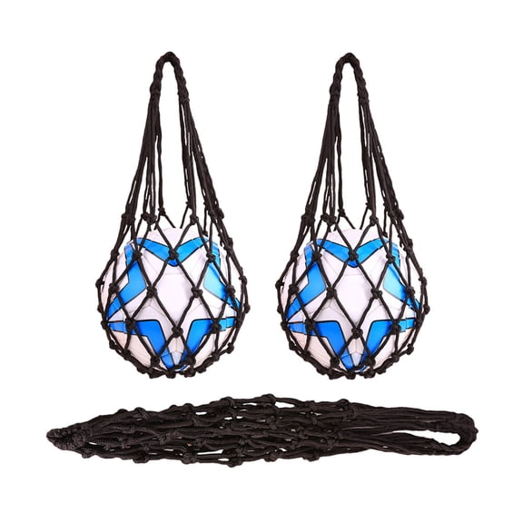 OFFIGAM 3pcs Sports Ball Bag Black Mesh Carry Ball for Athletes and Enthusiasts for Fan Gear