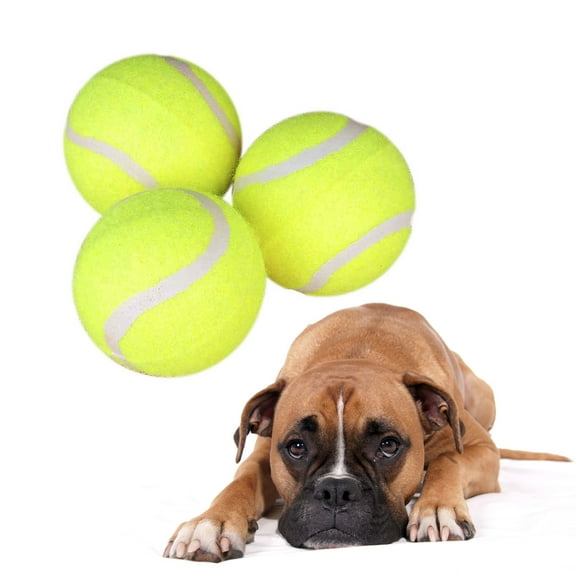 OFFIGAM 3-Pack Tennis for Dogs, Rubber Fetch Toys, Light Green, Ideal for Training and Sensory Exercise