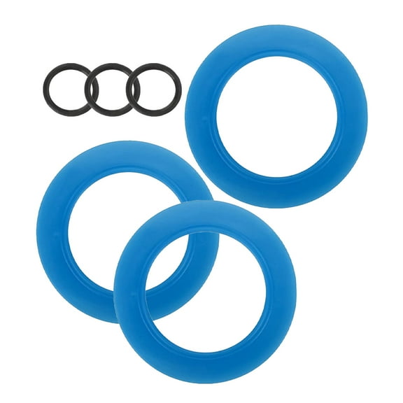 OFFIGAM 3pcs Toilet Flush Seal Replacement TPR Blue Flush Valve Gasket Seal Prevent Leakage