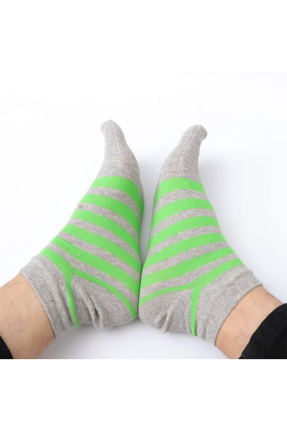 4 Pairs Cotton Ankle Socks with Toe Design, Short Sports Socks for Men and Women, Breathable Comfort