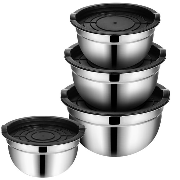 OFFIGAM 4 Pcs Replacement Metal Bowls Set For Baking Cooking Kitchenware
