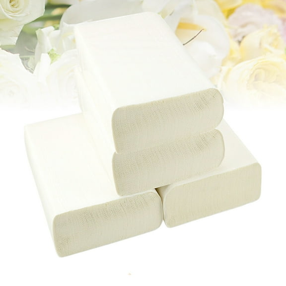 OFFIGAM 4 Rolls Hand Towels Set, Wood Pulp Oil Absorbing Paper Towels for Daily Home Use, Kitchen and Bathroom
