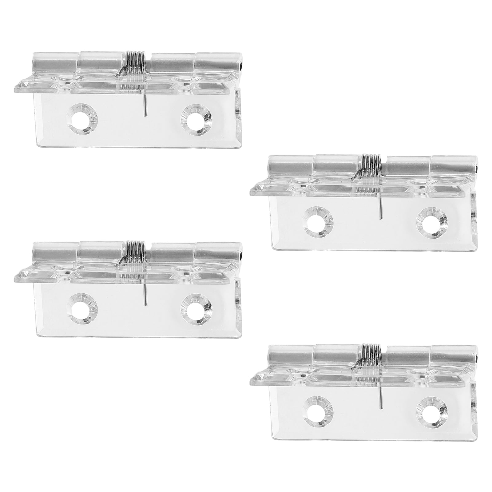 OFFIGAM Clear Plastic Cabinet Hinges, Transparent Hinges for Doors, 4 ...