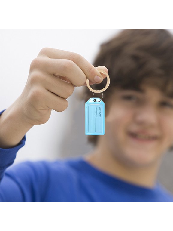Colored Key Tags with Ink , 40 Pieces - Stylish, , Easy-to-Find Key Labels for Home and Office