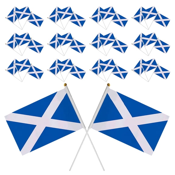 OFFIGAM 40Pcs Scottish Stick Flags for Handheld Use Ideal for Sports Events and Festive Occasions