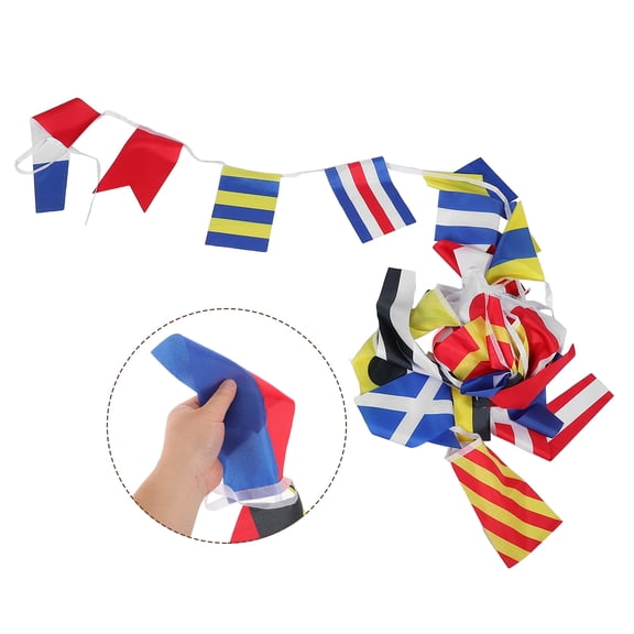 OFFIGAM 40Pcs Ship Nautical Decoration Flags Complete Code Banner for Marine