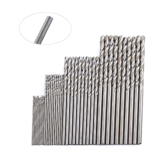 OFFIGAM 40pcs Numbered Drill Bit Set Silver HSS for Home DIY and Engineering