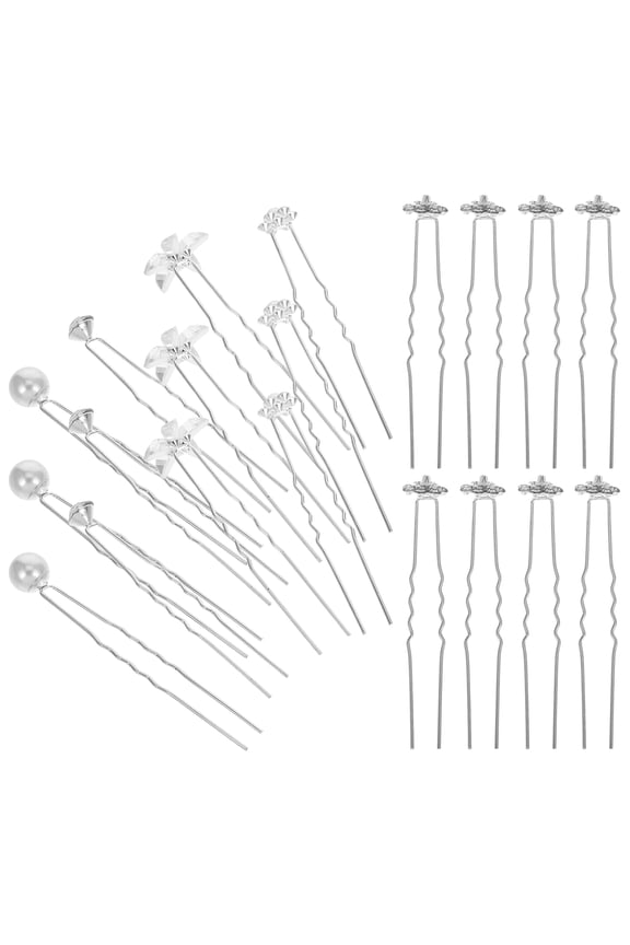 40pcs U Shaped Hair Clips For Secure Hairstyle During Evening Receptions For Brides And Bridesmaids