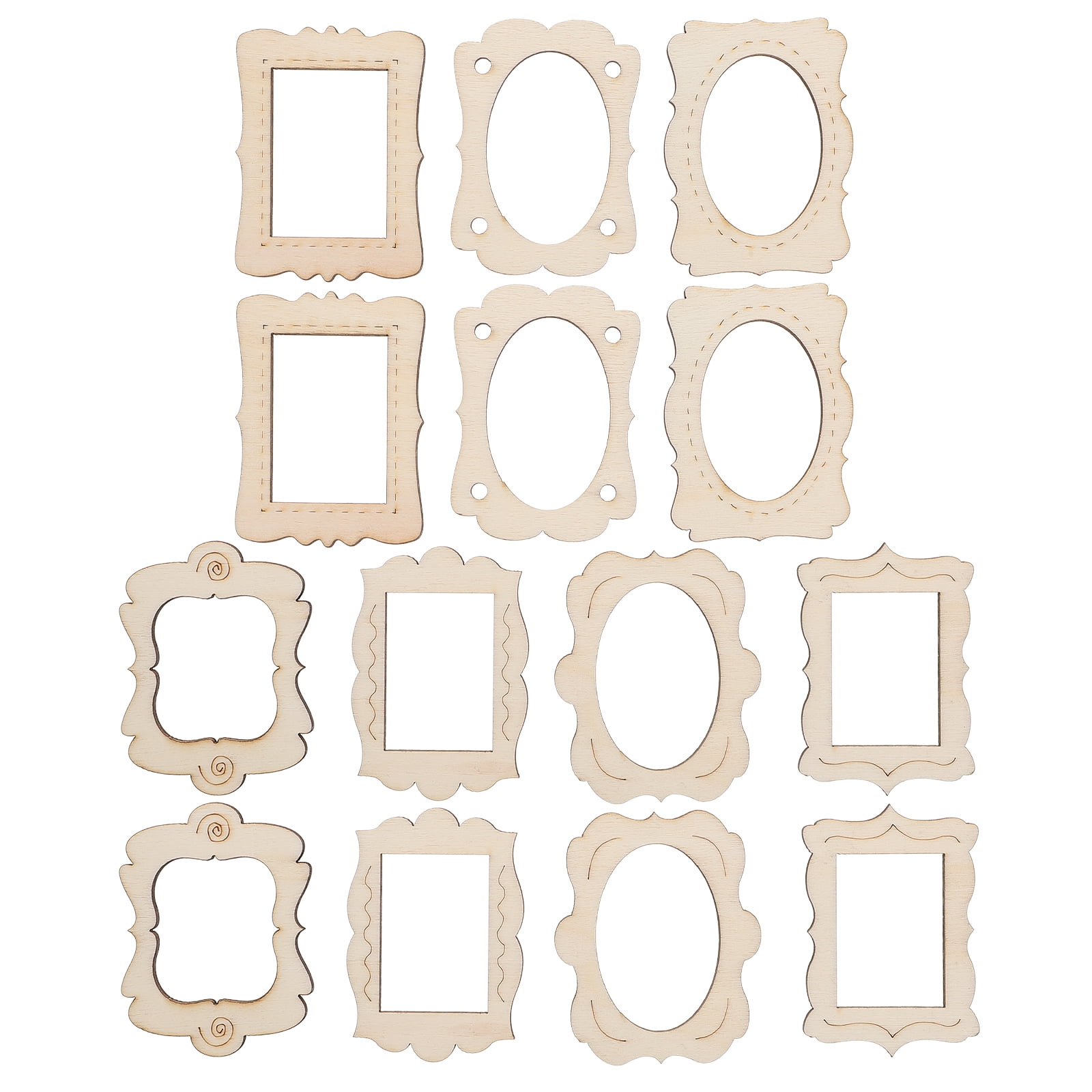 Wood Pitcher Frame OFFIGAM 40pcs Wooden Picture Frames, Unfinished Wood Photo Frames for ...