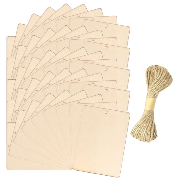 OFFIGAM 45-Piece Beige Blank Tags for Wall Decoration, Family Crafts, 8.9x6.3 cm, and Versatile