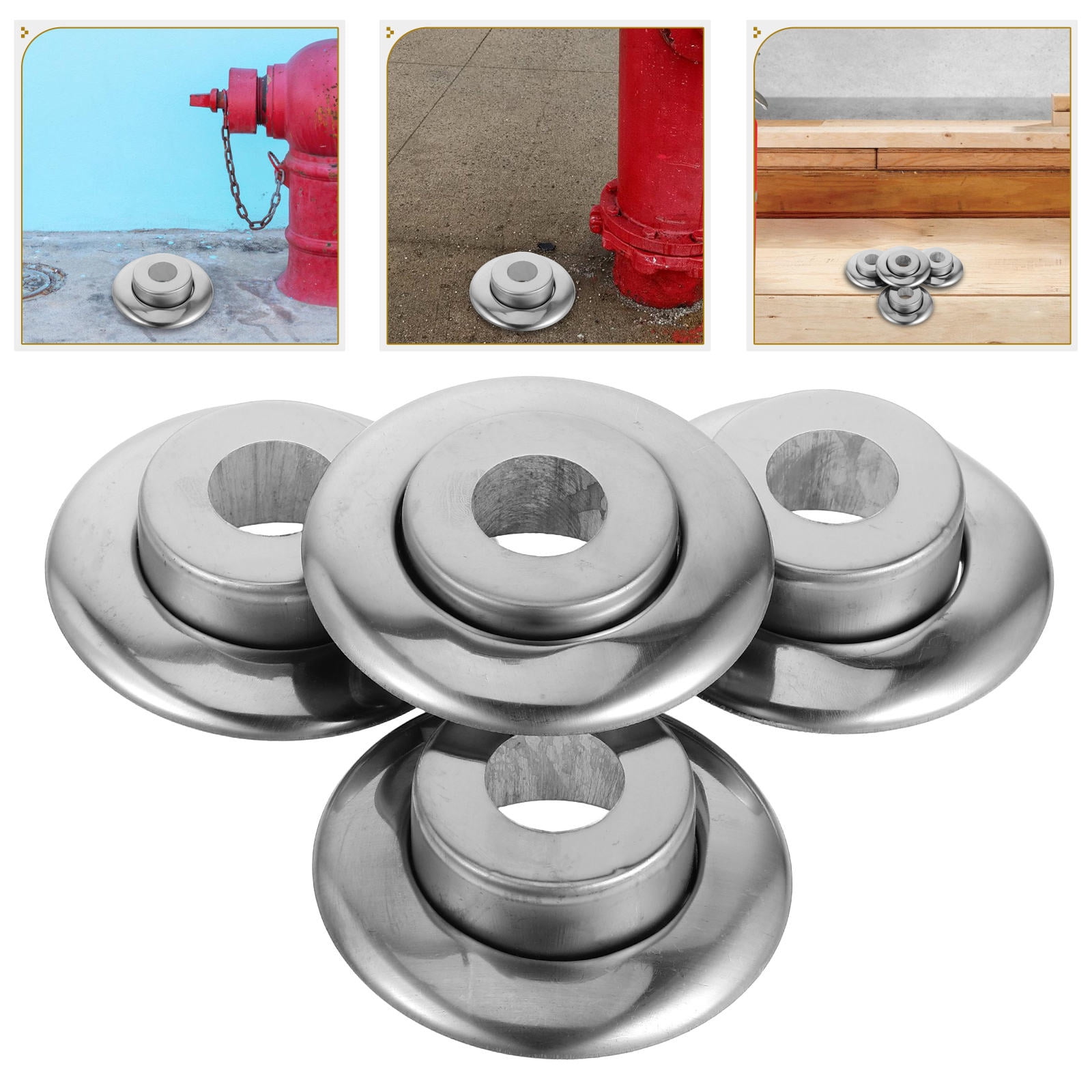 OFFIGAM Protector for Fire Sprinkler Stainless Steel Silver 4PCS ...
