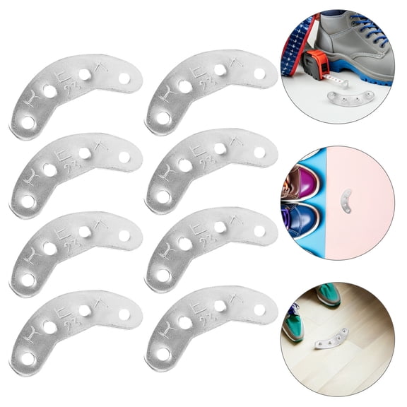 OFFIGAM 4Pairs Iron Heel Plates for Shoe Sole Repair with Anti Slip and Shock Absorbing Features