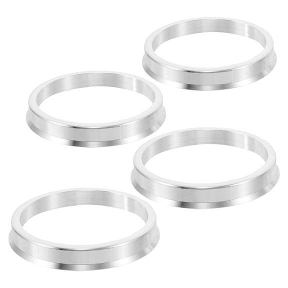 OFFIGAM 4-Pack Aluminum Hub Centering Alloy Wheel Hub Adapters for Car Shock Absorption, Grey