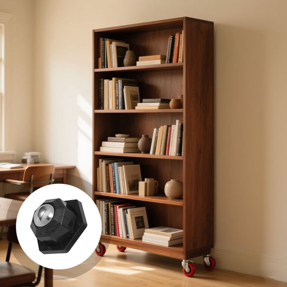 OFFIGAM 4Pcs Appliance Casters for Kitchen Appliances Black Plastic Universal Wheels Mobility