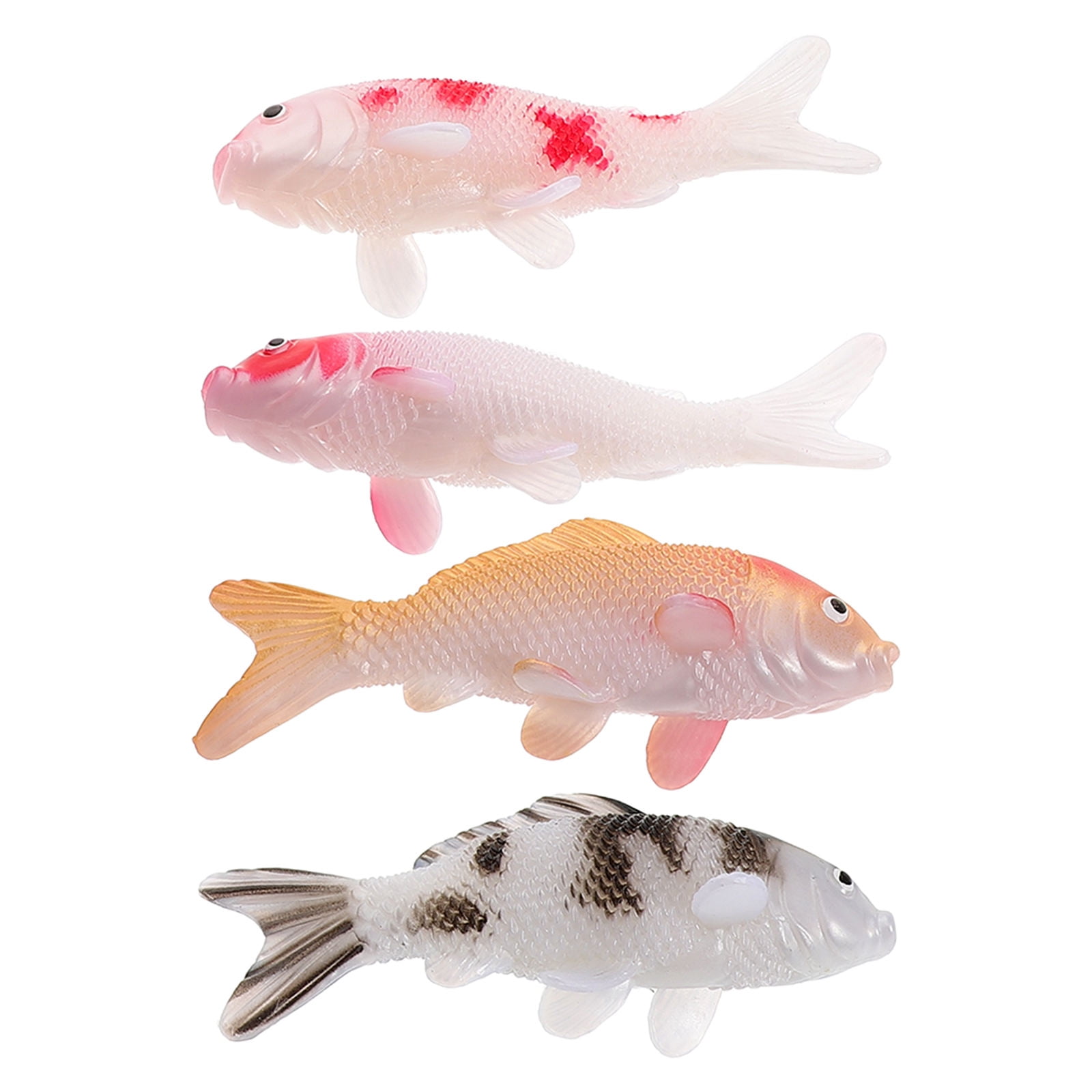Koi Fish Inflatable OFFIGAM 4Pcs Artificial Plastic Koi Fish Tank Decor Floating Fish ...