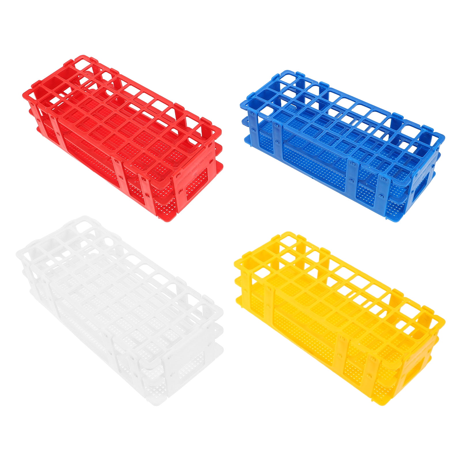 OFFIGAM 4Pcs Assorted Color Plastic Tube Drying Rack Lab Organizer for ...
