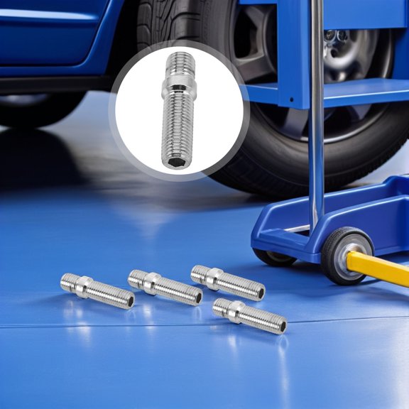 OFFIGAM 4Pcs Automotive Wheel Stud Kit Grey Secure Car Hub Bolt Nuts Replacement Set