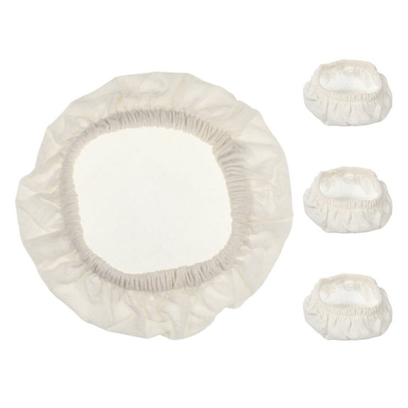 OFFIGAM 4pcs Bread Proofing Covers With Cotton Cloth Round Dustproof Family