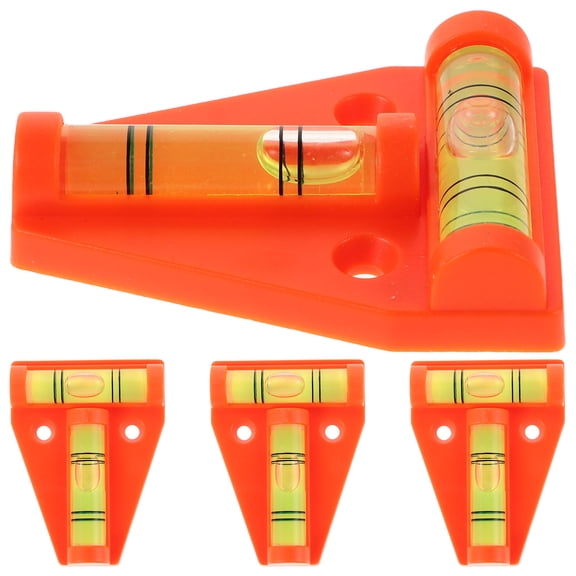 OFFIGAM 4Pcs Bubble Level For RV RV Level Acrylic Orange High Precision Measurement For Vehicle Adjustments