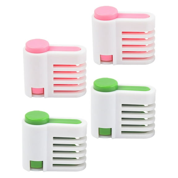 OFFIGAM 4Pcs Cake Slicing Guide: Adjustable Bread Cutter for Even Layers in Home Kitchen