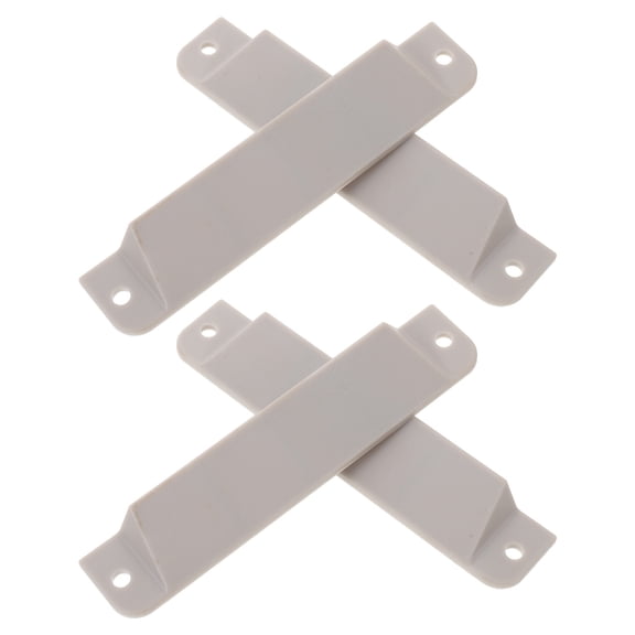 OFFIGAM 4Pcs Cargo E Track Rail End Cover Plastic End Protector for Truck Bed Partition Gray