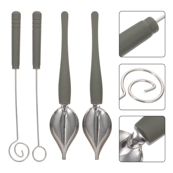 OFFIGAM 4-Piece Stainless Steel Chocolate Fondue Tools Set for Dipping and Sauce Application