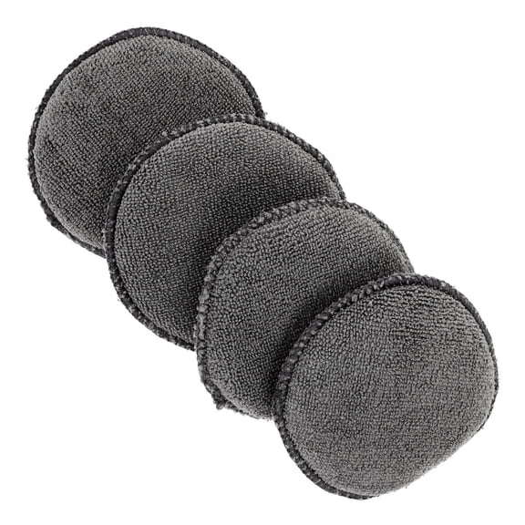 OFFIGAM Car Wax Sponge Pads, Dark Grey Microfiber, Soft and Strong for Detailing, 4Pcs