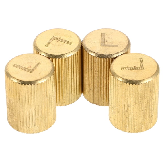 OFFIGAM 4Pcs Universal Golden Ac Charging Port Caps for Car Air Conditioning System Repair