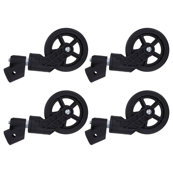 OFFIGAM Black Plastic Shopping Cart Replacement Wheels Quiet Casters 4 Pack