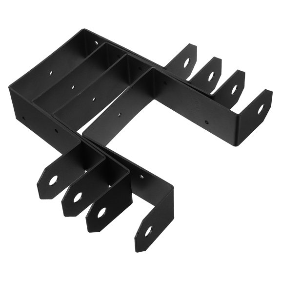 OFFIGAM 4Pcs Metal Post Anchor Bracket Versatile Compatibility Black Metal for Parks Outdoor Installations
